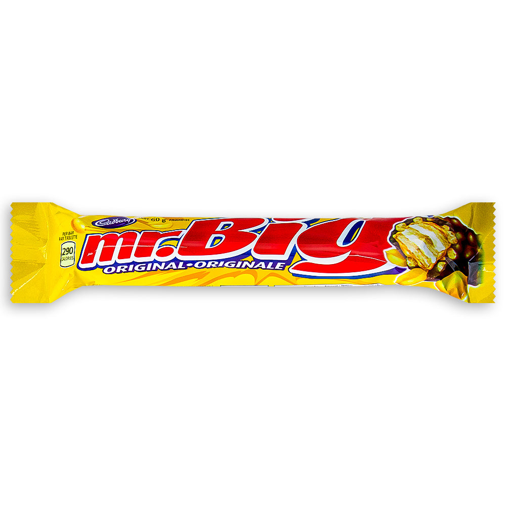 Cadbury Mr. Big Chocolate Bar 60g Front, Canadian Chocolate, Canadian Candy, Cadbury Mr. Big, Mr. Big