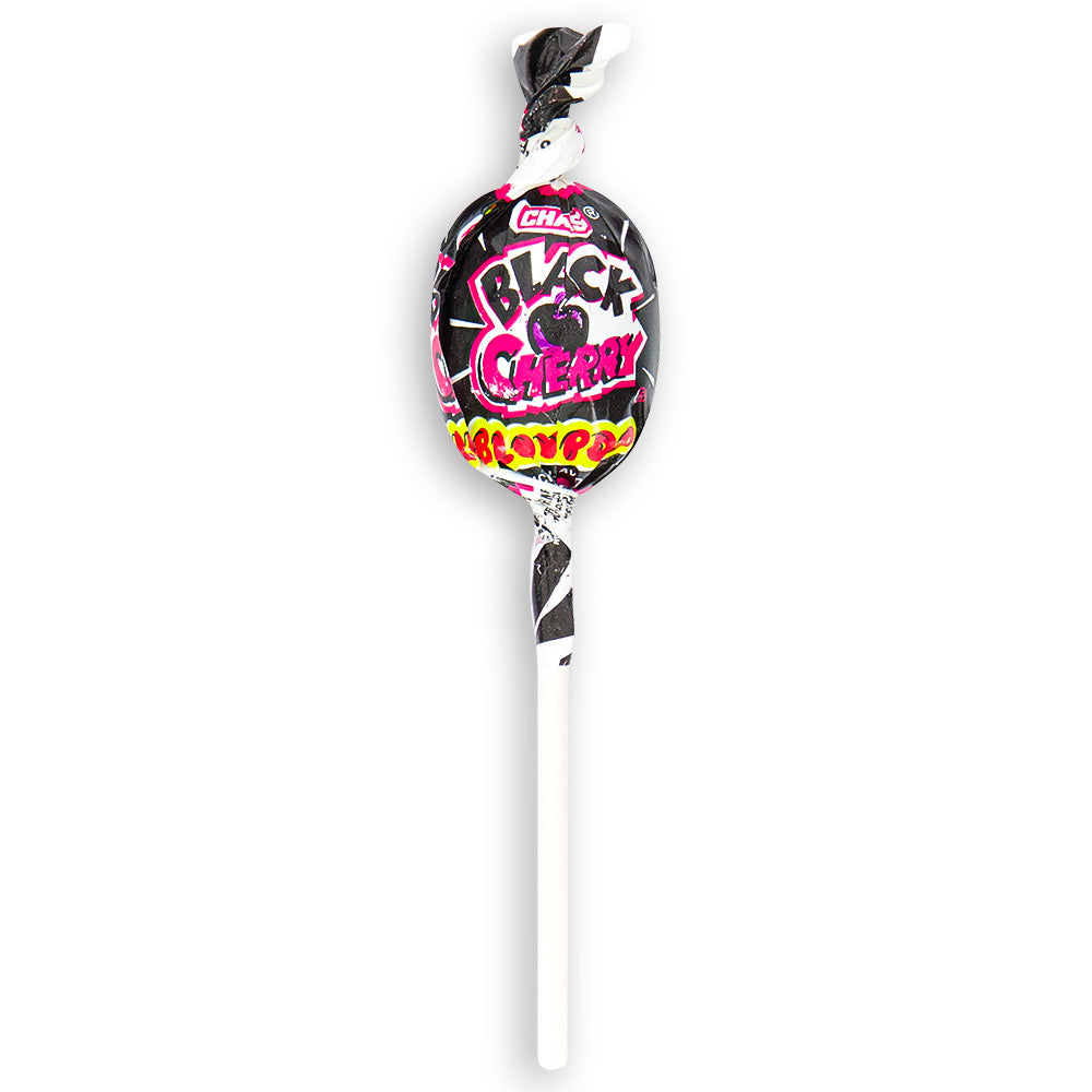 Charms Blow Pop Black Cherry Front, charms lollipop, charms pop, bubble gum lollipop