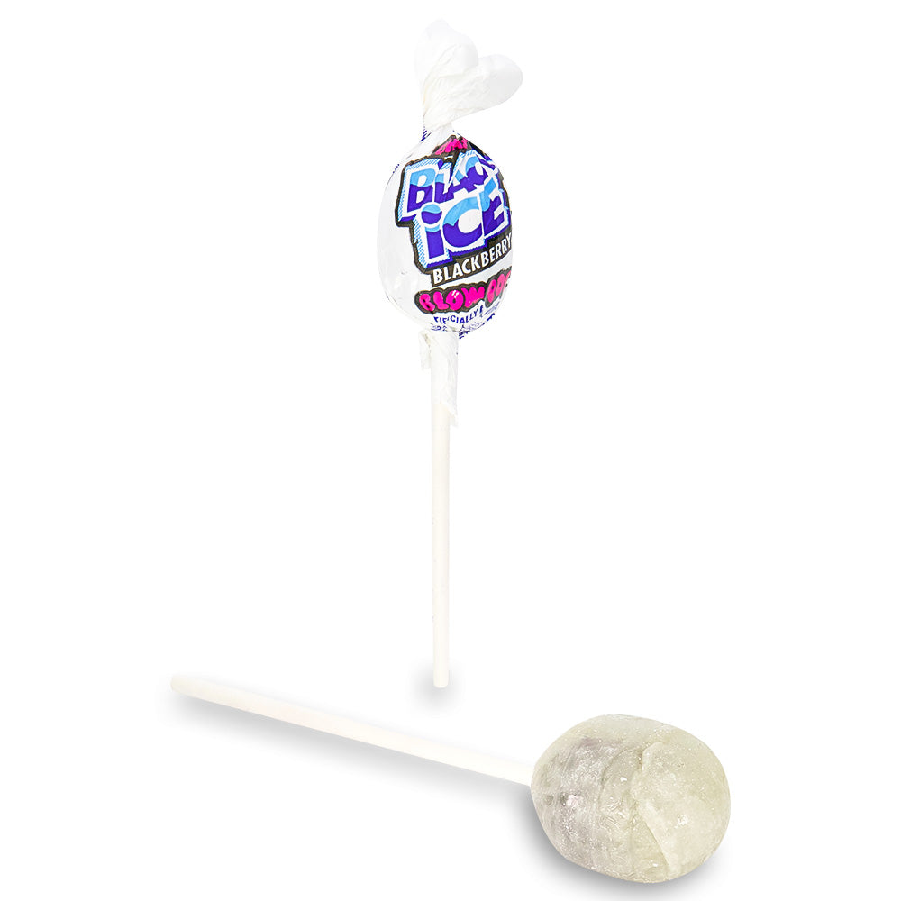 Charms Blow Pop Black Ice Open, charms lollipop, charms pop, bubble gum lollipop