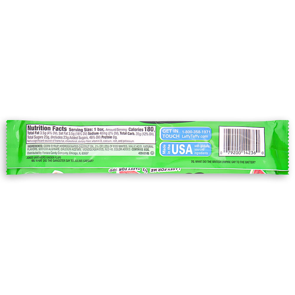 Laffy Taffy Watermelon Candy 1.5 oz Back