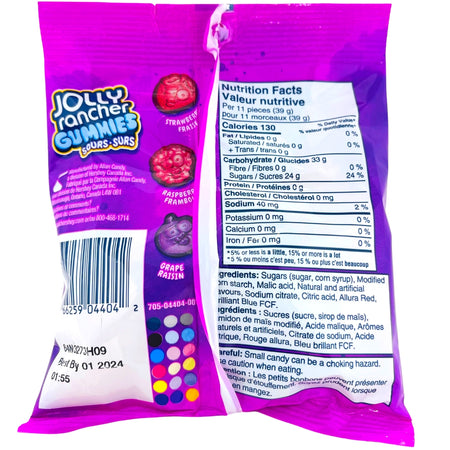 Jolly Rancher Gummies Sours Berries 182g Back, Jolly Rancher, Sour Candy, Gummy Candy, Jolly Rancher Gummies