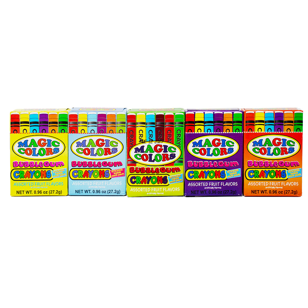 Worlds Magic Colors Bubble Gum Crayons