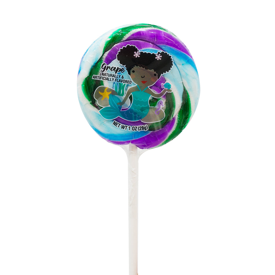 Adam & Brooks Mermaid Twirl Pops - 1oz-Old Fashioned Candy-Lollipops 